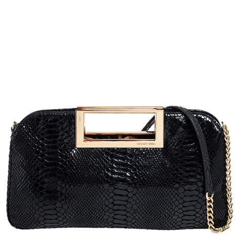 michael kors berkley clutch black python|Michael Kors Berkley Clutch Bags for Women for sale .